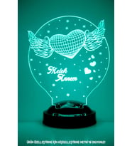 Melek Annem 3D LED Lamba  Anneler İçin Özel Hediye - LoveLamp