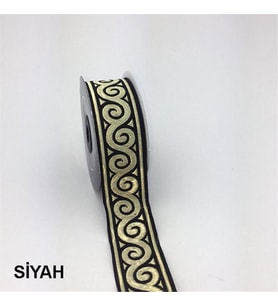 35061-Bordür - 10 mt Siyah-Altın