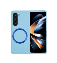 Newface Samsung Galaxy Z Fold 5 Kılıf Mata Fold Kapak - Sierra Blue