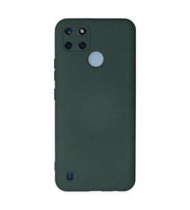 Realme C25y Kılıf Nano İçi Kadife Silikon - Koyu Yeşil