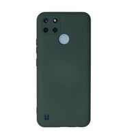 Realme C25y Kılıf Nano İçi Kadife Silikon - Koyu Yeşil