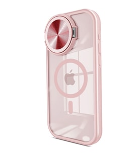 Apple İphone 15 Pro Kılıf Teleskop Lens Magsafe Silikon Kapak - Pembe