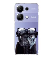 PrintiFy Xiaomi Redmi Note 13 Pro 4G ile Uyumlu Köpek 3 Kamera Korumalı Şeffaf Kılıf