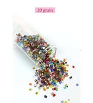 Kesme Cam Boncuk 2mm - 20 Gram - Karışık Renkli -BNC309