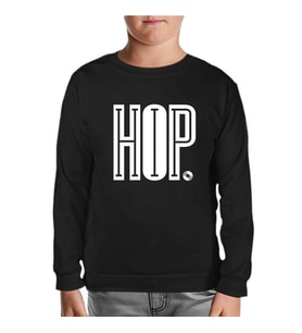 Hip Hop O Siyah Çocuk Sweatshirt