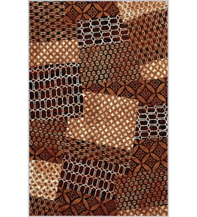 Eliana Home Baskılı, Yıkanabilir Kaymaz Taban Salon Halısı LNA1452 100x150 cm (Kahverengi)