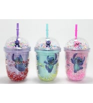 Stitch Figürlü Pipetli Kapaklı Kupa Bardak Alk5110