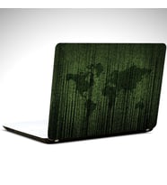 Matrix Dünya Haritası Laptop Sticker 15.6 inch (38X27CM)