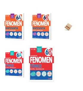 Fenomen 6. Sınıf Maarif 6A + 6B Matematik ve Türkçe 4lü Set Soru Bankası + Telefon Standı