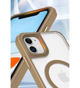 Newface Apple iPhone 12 Kılıf Enka Magsafe Silikon Kılıf - Şeffaf