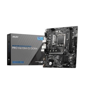 MSI PRO H610M-G Intel H610 LGA1700 DDR4 3200MHz VGA/HDMI/DP M.2 mATX Anakart (Siyah)