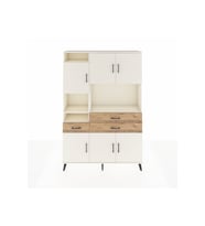 Arges Dolap 9 Raflı 3 Çekmeceli 6 Kapaklı 132x30x195 Aytaşı-Aytaşı/Çam