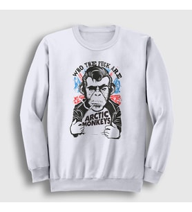Presmono Unisex Beyaz Wtf Arctic Monkeys Sweatshirt 15154tt