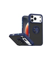iPhone 17 Pro Montreal Yüzüklü Silikon Kapak - Lacivert