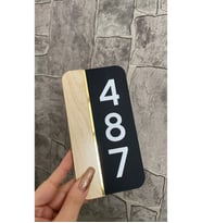 Meşe Serisi Siyah Mat Kapı Numarası