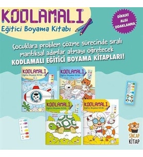 Kodlamalı Eğitici Boyama Kitabı 4-6 Yaş (4 Kitap Takım)