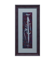 e38 EL İŞÇİLİĞİ ELİF LAM MİM YAZILI EBRU TABLO 38*79 CM - 6600