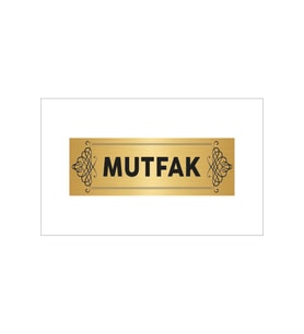MUTFAK YAZILI GOLD RENK METAL ETİKET