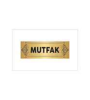 MUTFAK YAZILI GOLD RENK METAL ETİKET