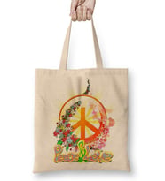 Peace Barış Sİmge Bez Çanta Uzun Saplı