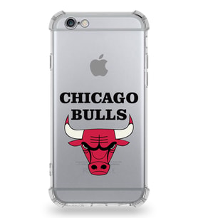 Apple iPhone 6S Plus Uyumlu Darbe Emici Antişok  Kapak Chicago Bulls Tasarımlı Şeffaf Silikon Kılıf