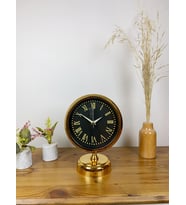 Gold Metal Sade Masa Saati 25×20 Cm