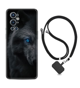 Tecno Spark 9 Pro Kılıf Resimli Boyun Askılı İpli Desenli Silikon Series Dark Wolfs 1834