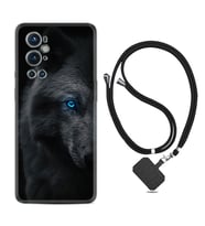 Tecno Spark 9 Pro Kılıf Resimli Boyun Askılı İpli Desenli Silikon Series Dark Wolfs 1834