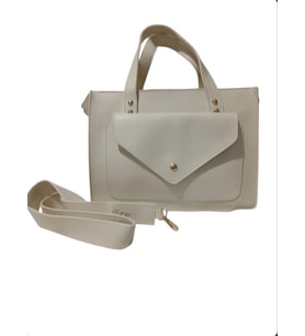 AL ZE DESIGN MİSS LUXE EL VE OMUZ ÇANTASI (Krem)