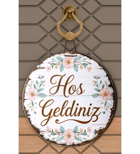 Modern Dijital Baskı Beyaz Vintage Tarzı Kapı Süsü