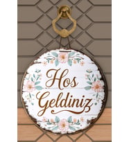 Modern Dijital Baskı Beyaz Vintage Tarzı Kapı Süsü