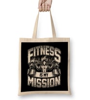Fitness Is My Mission Gym Cardio Weightlifting Bez Çanta Uzun Saplı