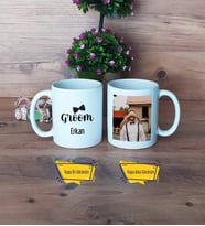 Groom Kupa Bardak Beyaz Fotoğraflı