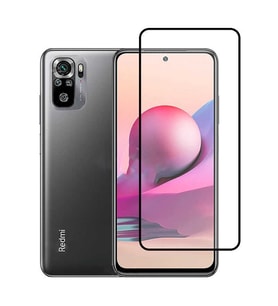 Xiaomi Redmi Note 10 Kenarları Kırılmaya Dayanıklı Ekran Koruyucu (Siyah)