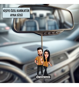 Kişiye Özel Taraftar Karikatür Ayna Süsü – Taraftar Hediyesi