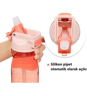 Vagonlife VGN030 450ml Pipetli Pembe Tritan Matara