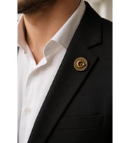 Ay Yıldız Gold Renk Rozet Unisex Yaka Aksesuarı