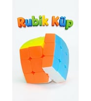 3x3 Hızlı Zeka Küpü - Oval Tasarım Stickerless (Yapışkansız) Rubik Küp - Eğitici Akıl Oyunu