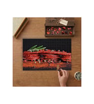 Baharatlı Sucuk Dilimleri - Yiyecek Sunumu Tasarımı 240 parça Ahşap Puzzle Ahşap Kutuda MP01105