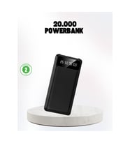 Çoklu Güvenlik Korumalı 20.000 mAh Powerbank Fener Özellikli