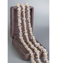 İnci Doğal Taş Şekilsiz Rondela Kesim 10x3mm Dizi