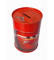 Cars Şimşek Mcqueen Metal Kumbara Orta Boy Orjinal Lisanslı 1 Adet Arabalar Kırmızı Kumbara Teneke