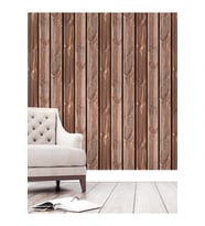 Dreamwall Doğal Ahşap Desenli Isı Ve Ses Yalıtımlı Sağlıklı Tekstil Duvar Kağıdı (Kahverengi)