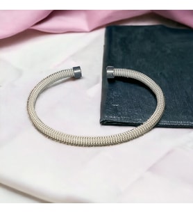 Unisex Kadın/Erkek Esnek Bijuteri Bileklik-Gümüş Renkli