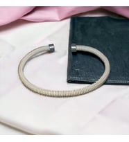 Unisex Kadın/Erkek Esnek Bijuteri Bileklik-Gümüş Renkli