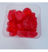 Güllü Kalpli El Yapımı Sabun – Kırmızı Love Tasarım, Romantik Hediye, Banyo & Dekor Sabunu (8x7 cm) (C.Kırmızı)