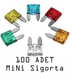 Mini Sigorta 100 Adet Karışık Paket 7,5 10 15 20 25 30 Amper Araç Sigorta Mİni Sigorta Japon Sigorta
