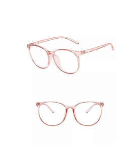 Unisex Renkli Çerçeve Gözlük (Pembe)