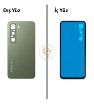 Infinix Hot 60 Yeşil Uyumlu Arka Kapak Arka Cam Batarya Pil Kapağı Lazer Kesim Back Cover