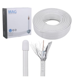 Ayt Mag RG6-U4SAT1 Bakır Anten Kablosu 100 Metre Lnb Uydu Cihazı Arası Anten Kablosu